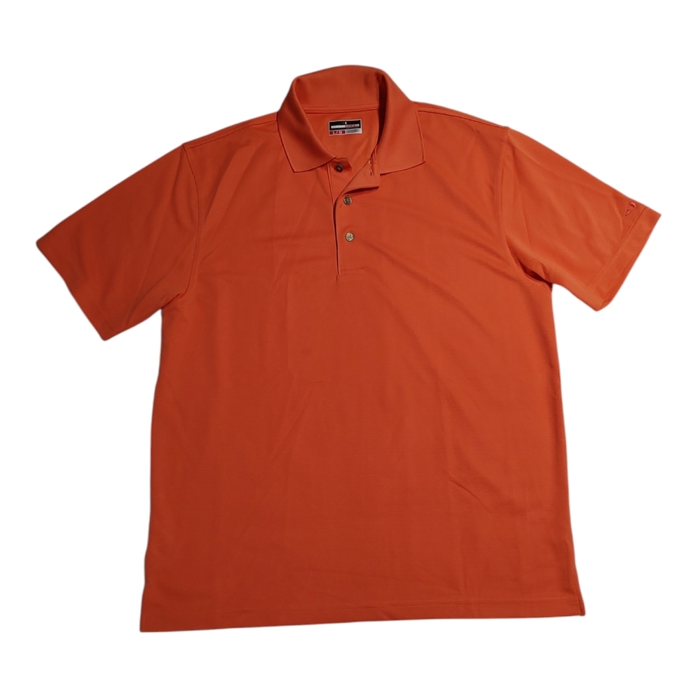 Grand Slam Performance Orange Short Sleeve Polo Large